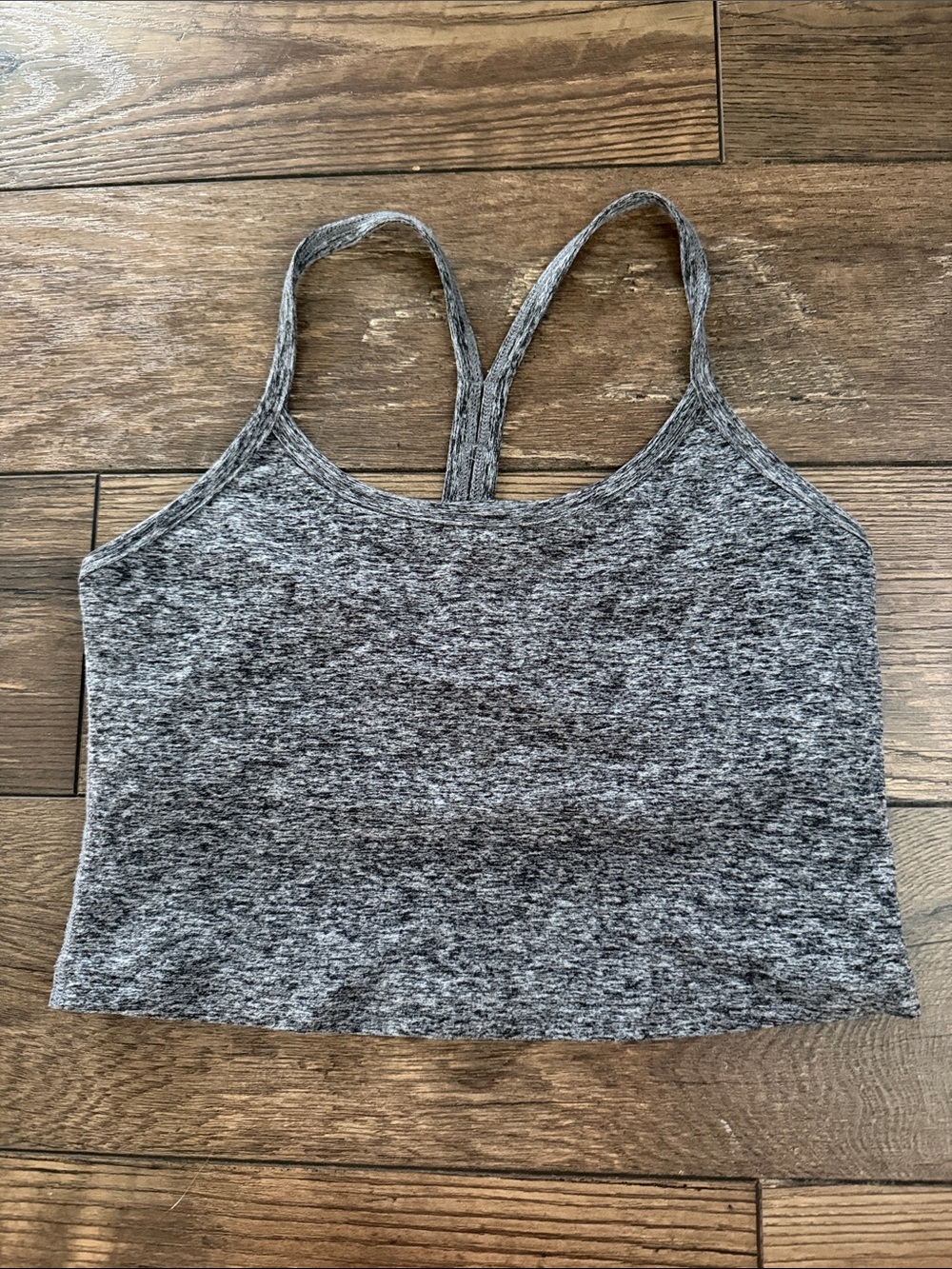 Beyond Yoga Women’s Heather Gray Racerback Crop Tank Top - Soft Stretch